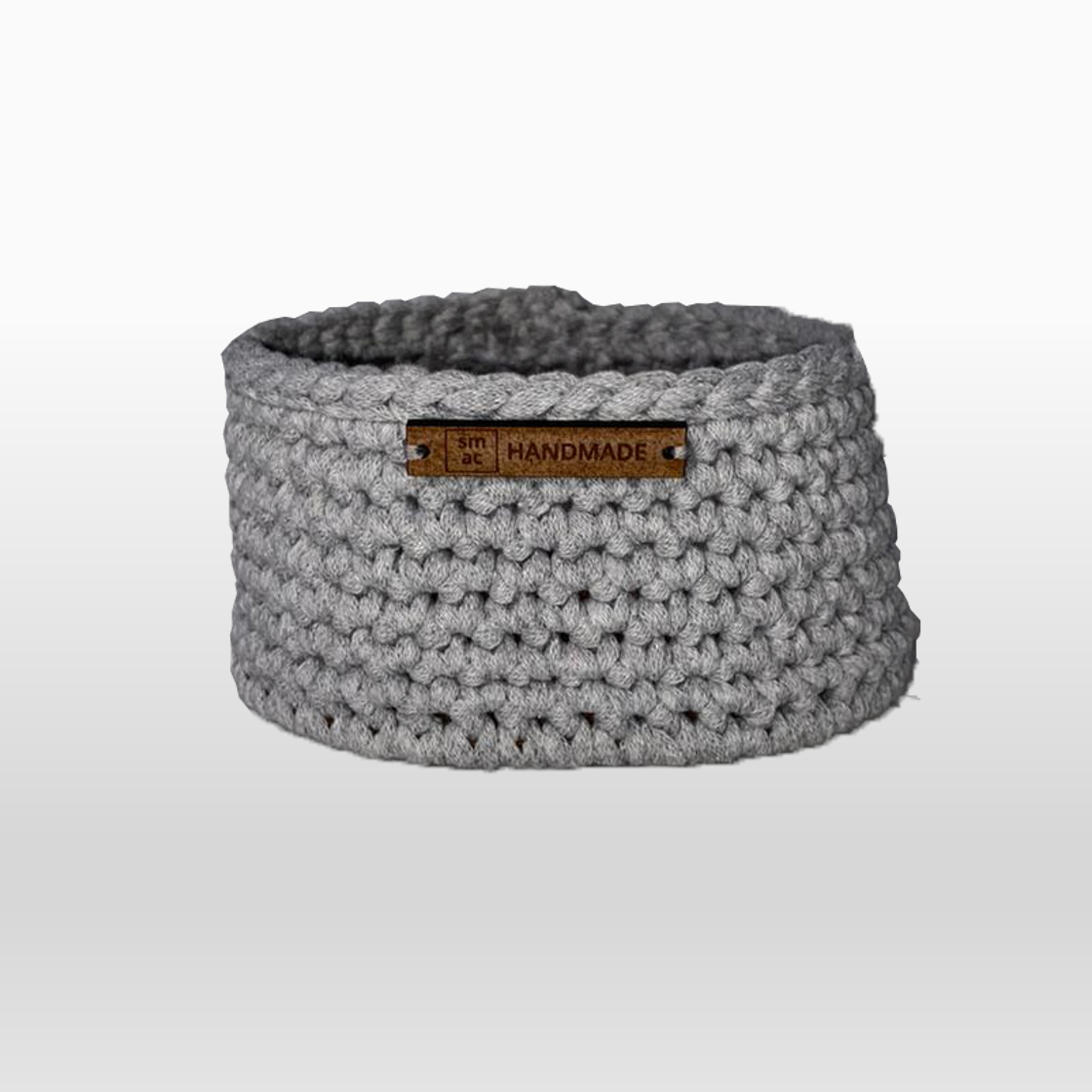 Crochet Baskets Small Silver