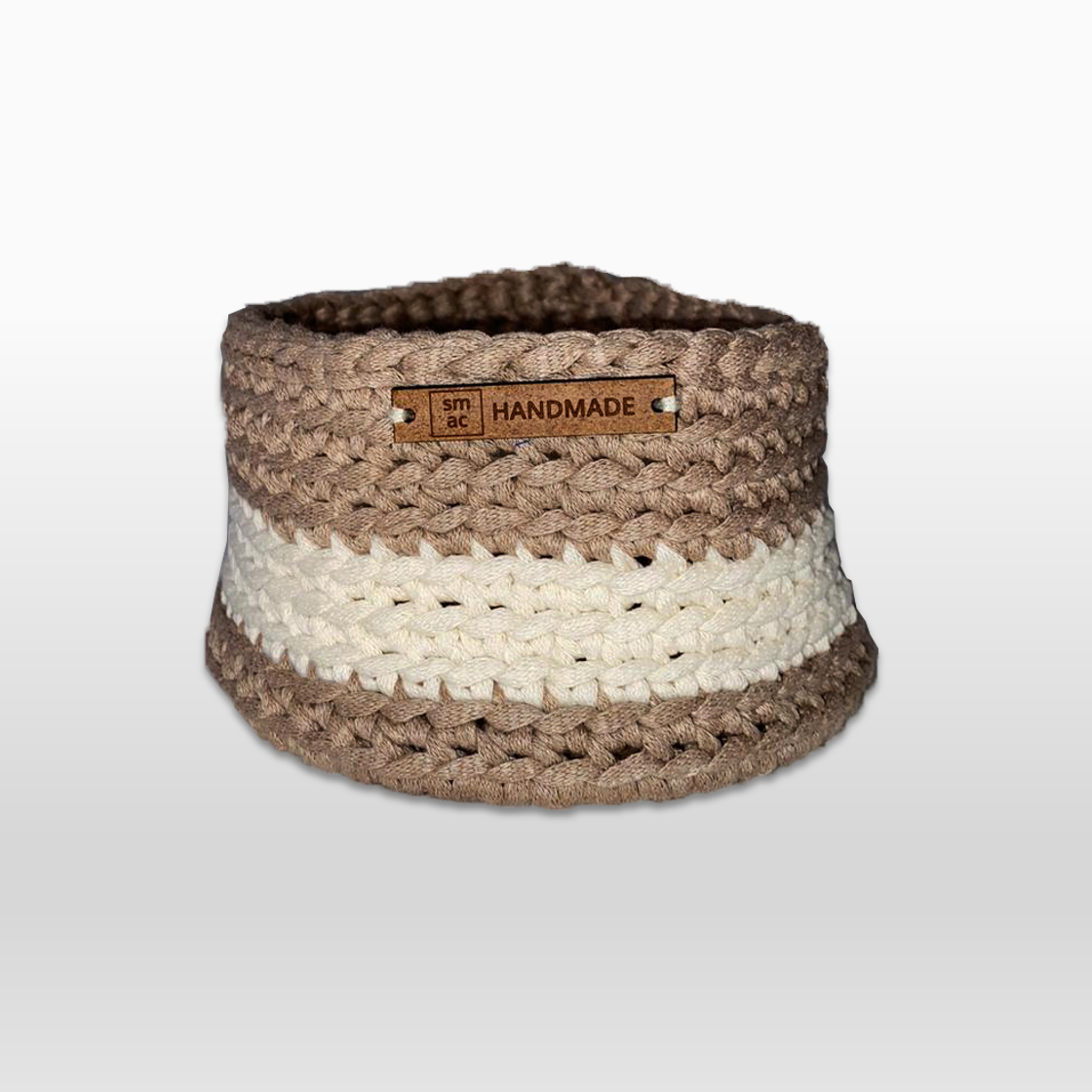 Crochet Baskets Small Beige & Cream
